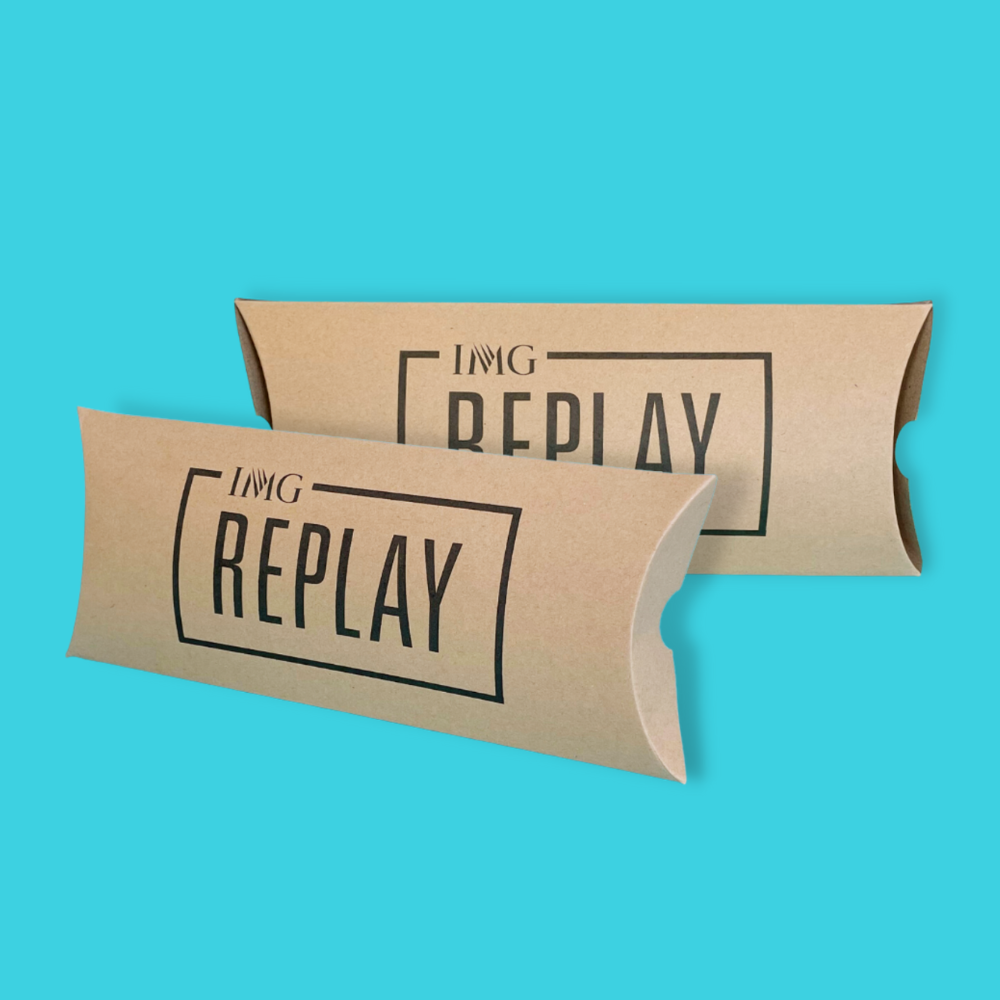 Customised Printed Brown C5 Pillow Boxes - 229x162x35mm Customised Printed Brown C5 Pillow Boxes - 229x162x35mm