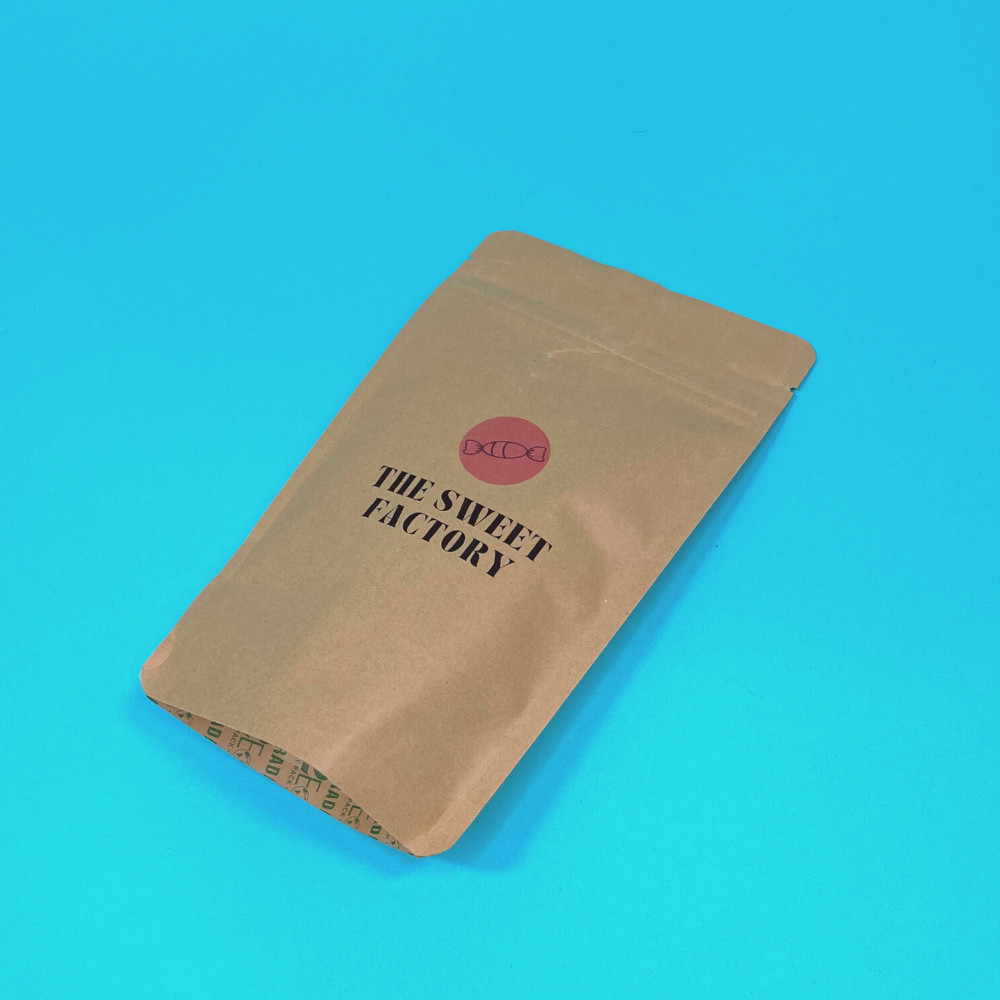 Fast Printed Single Sample of Brown Paper Stand Up Pouches
