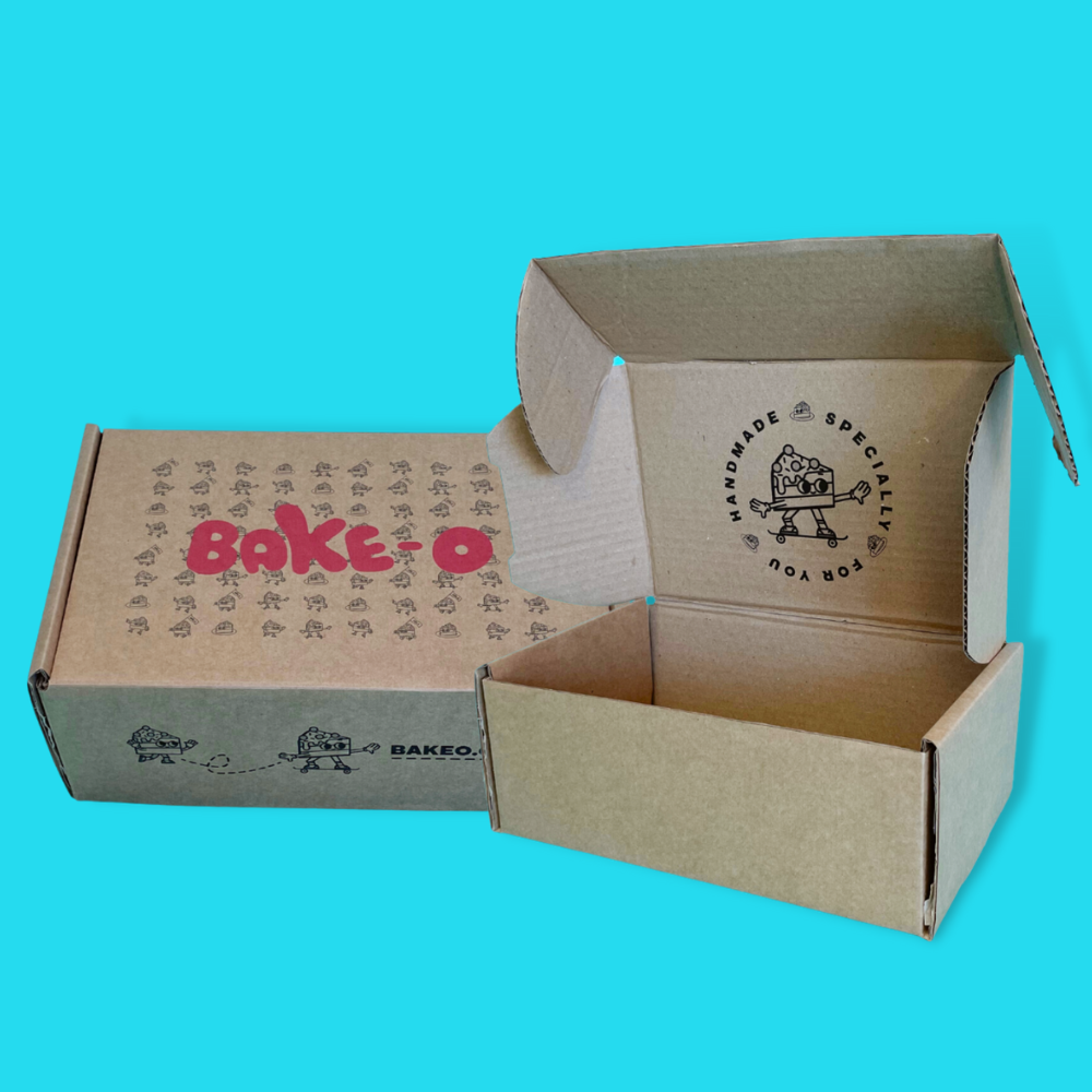 Customised Printed Brown Postal Boxes - 250x150x100mm - Sample