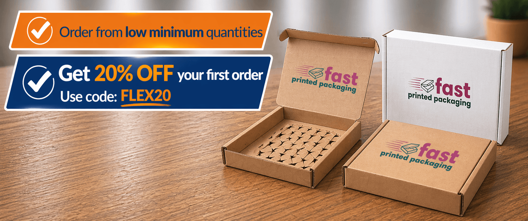 Custom Printed FlexHold™ Boxes