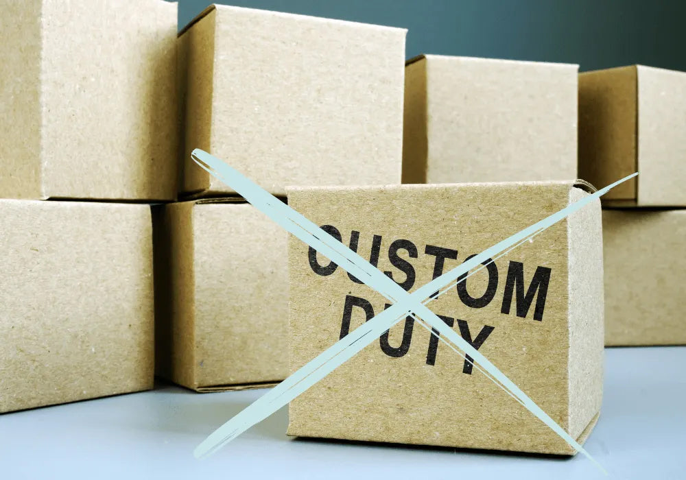 No customs charges