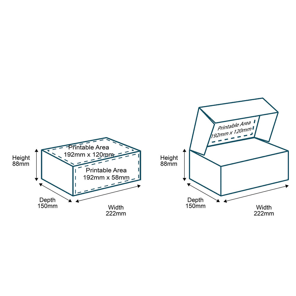 Customised Printed Brown Postal Boxes - 222x150x88mm