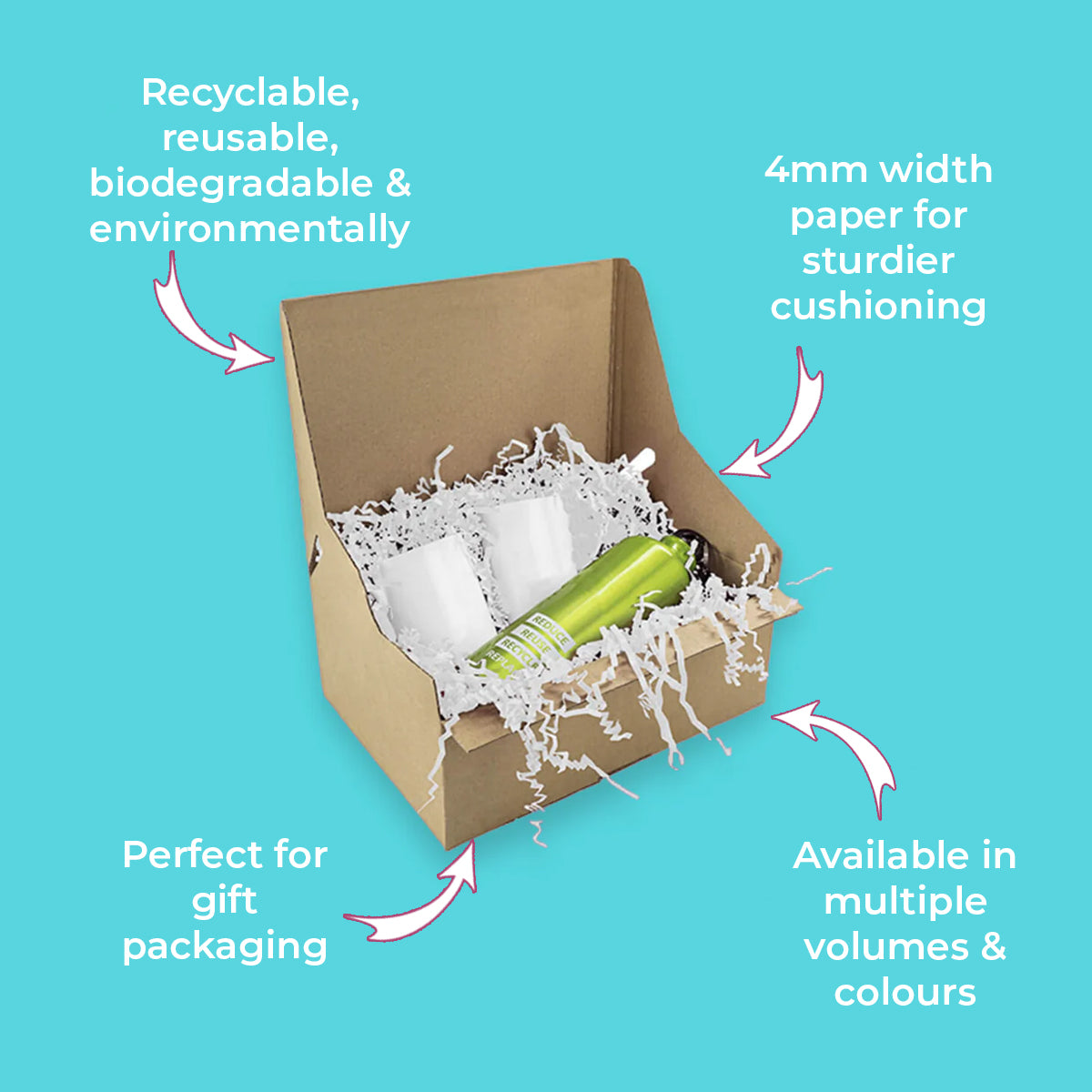White ZigZag Shredded Paper White ZigZag Shredded Paper