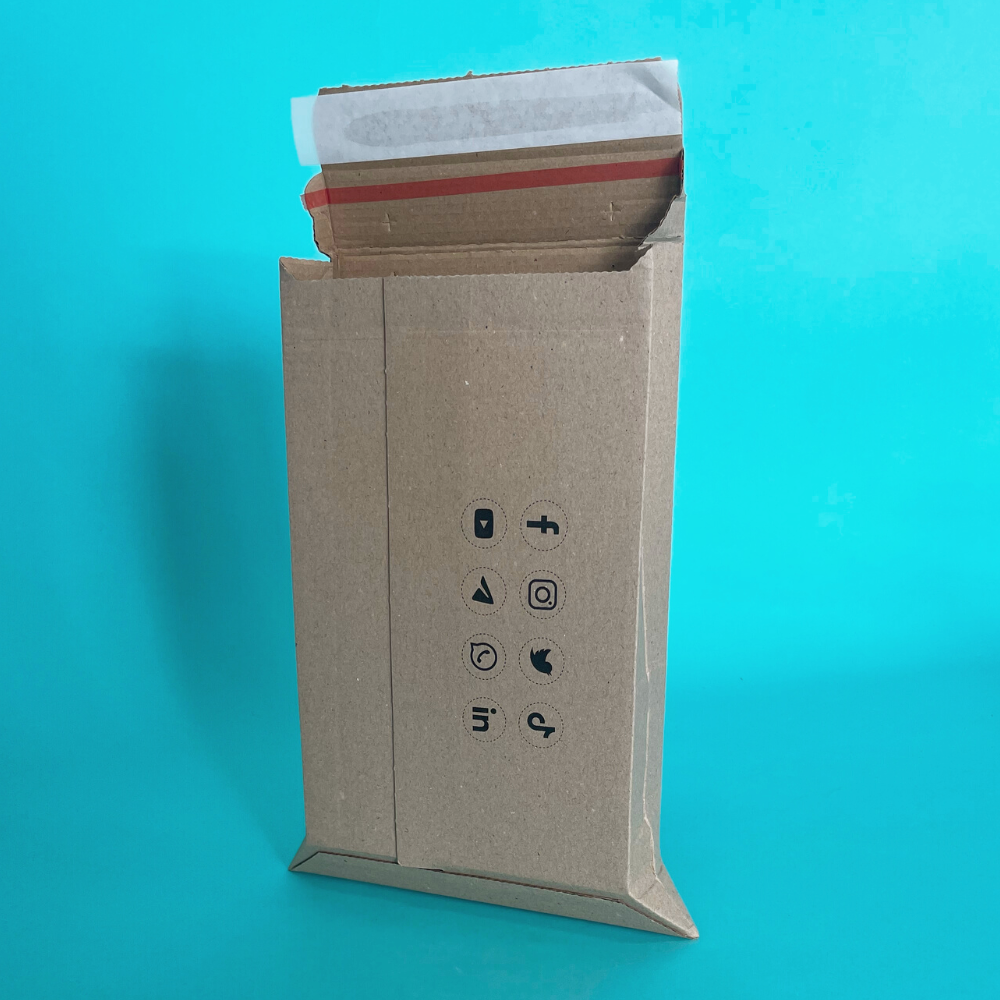 Customised Printed Corrugated Pocket Boxes - 270x185mm - Sample