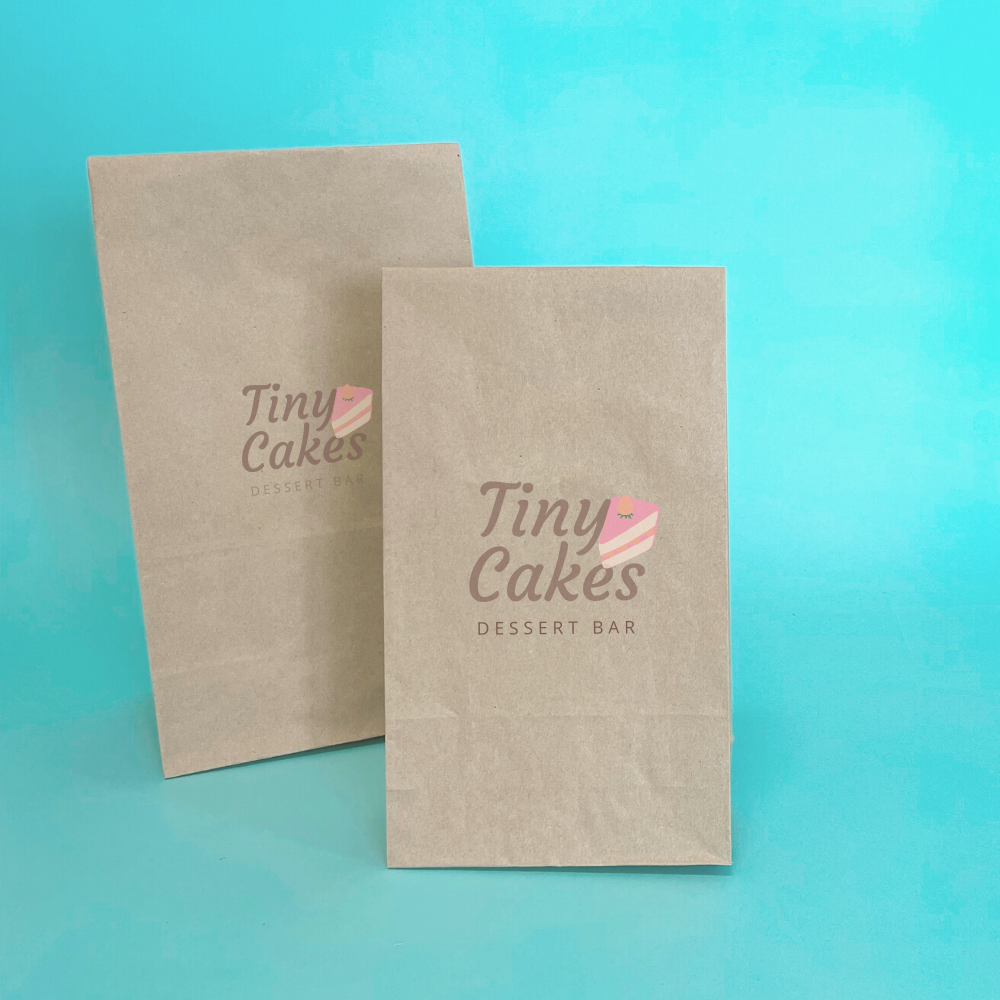 Customised Printed Brown Paper Bags - 215x90x385mm - Sample