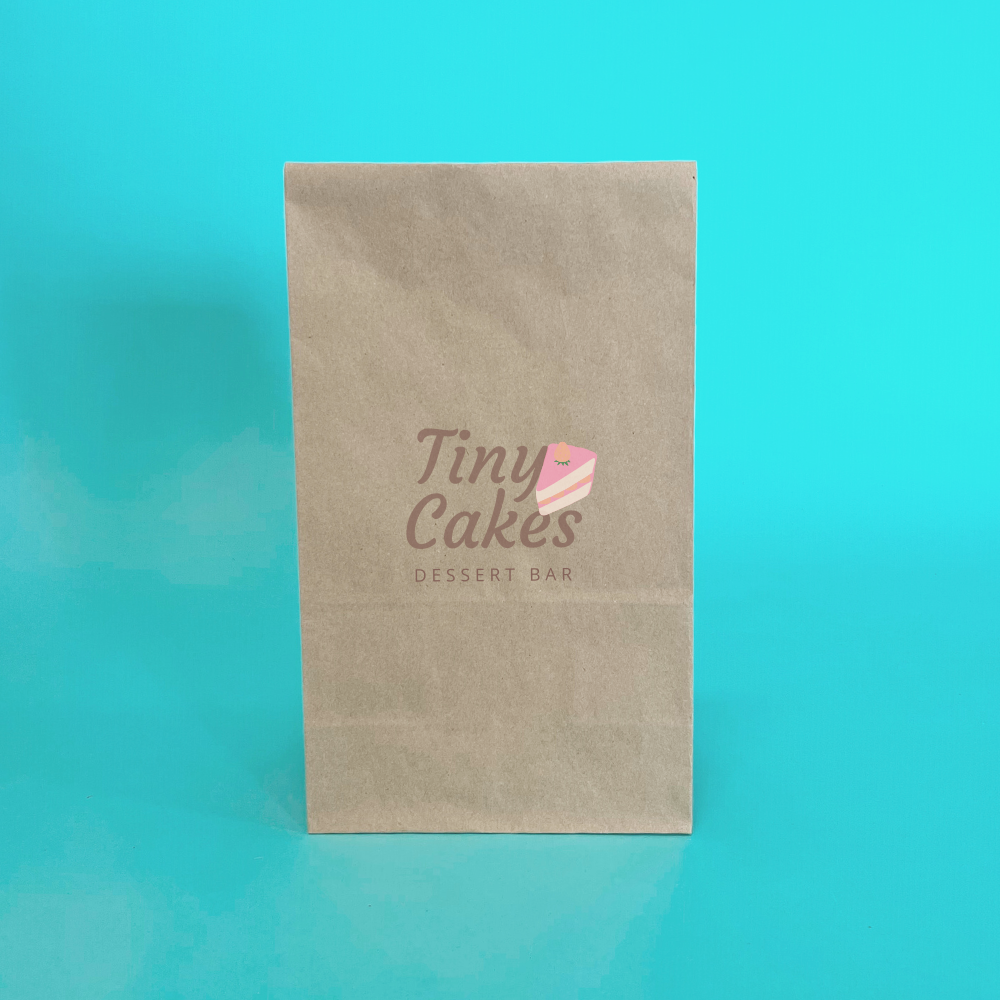 Customised Printed Brown Paper Bags - 260x130x405mm - Sample