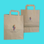 Customised Printed Brown Tape Handle Paper Carrier Bags - 254x140x295mm - Sample
