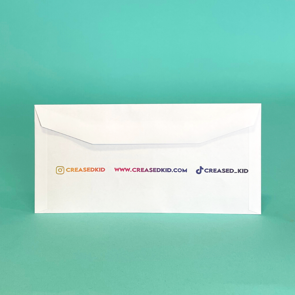 Customised Printed Gummed Folding Inserting Machine DL Windowed Envelopes - 114x235mm