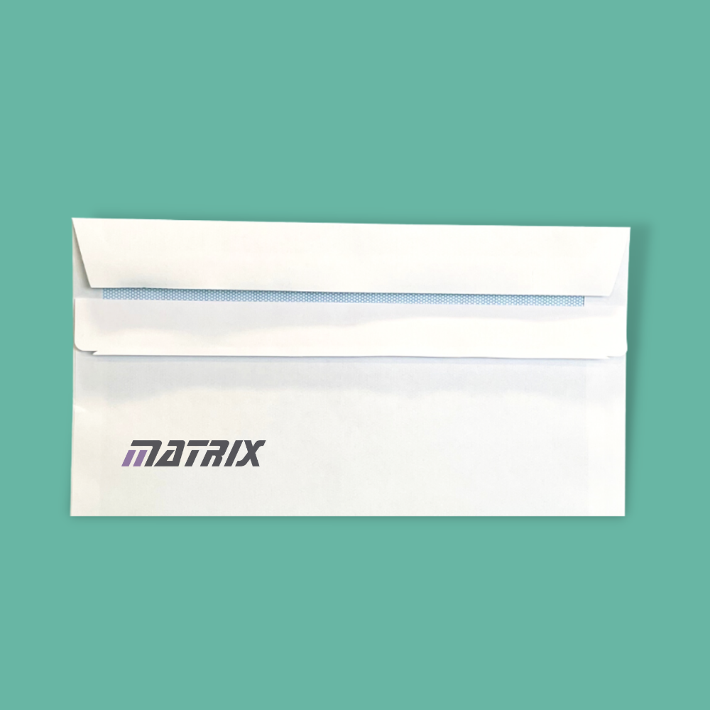 Customised Printed Self Seal DL Windowed Wallet Envelopes - 110x220mm - Sample