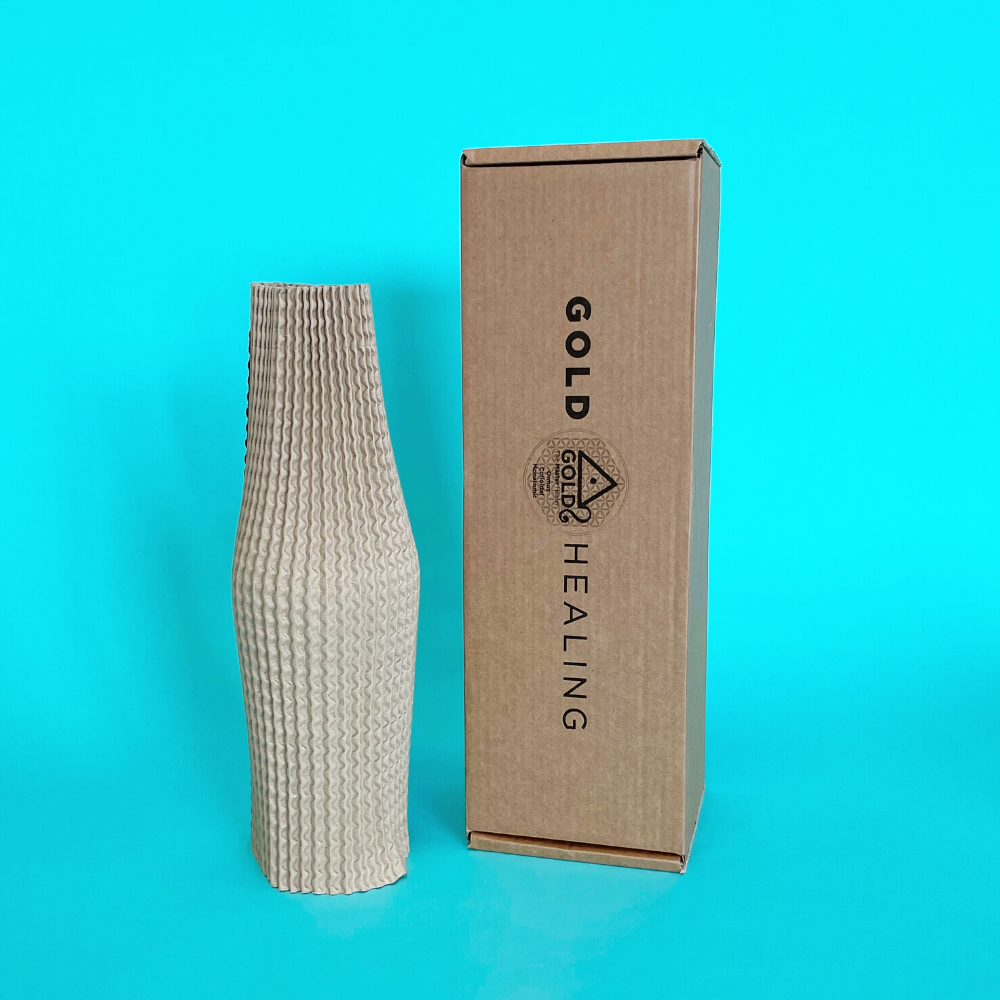 Customised Printed Single Bottle Corrugated Sleeves Packaging Kit - Includes Corrugated Bottle Sleeves & Brown Postal Boxes - Sample