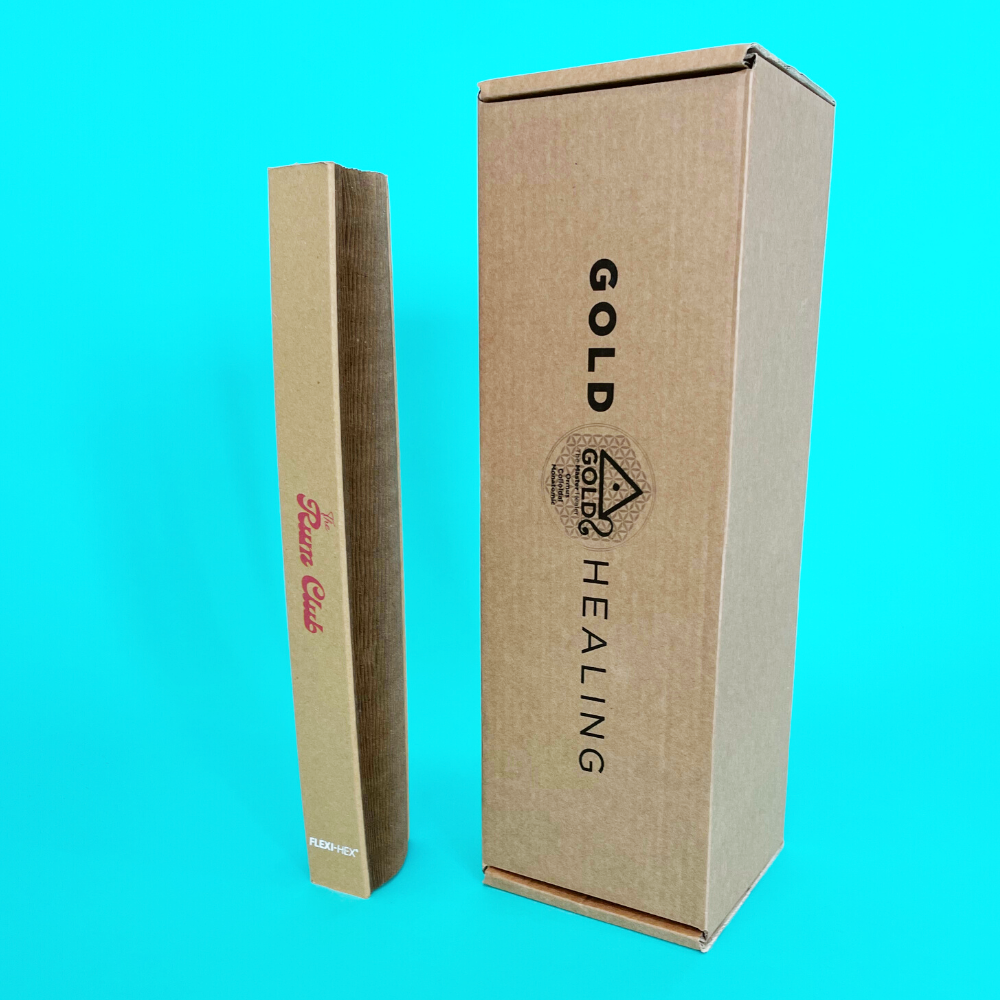 Customised Printed Single Bottle Flexi-Hex Sleeves Packaging Kit - Includes Flexi-Hex Sleeves & Brown Postal Boxes - Sample