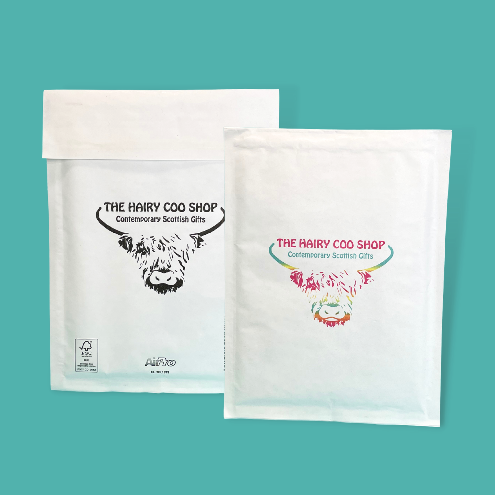 Customised Printed White Padded Envelopes - 180x265mm