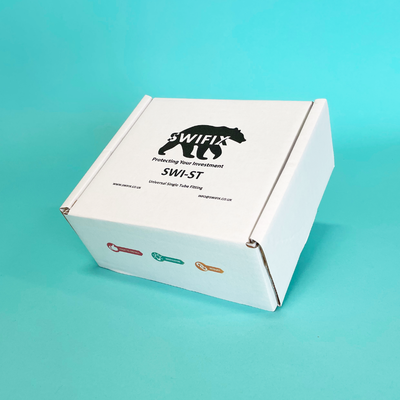 Customised Printed White Postal Boxes - 160x150x75mm