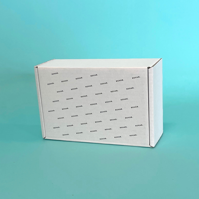 Customised Printed White Postal Boxes - 222x150x88mm
