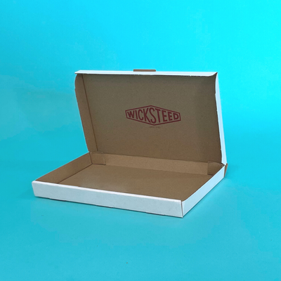 Customised Printed White Postal Boxes - 223x138x20mm