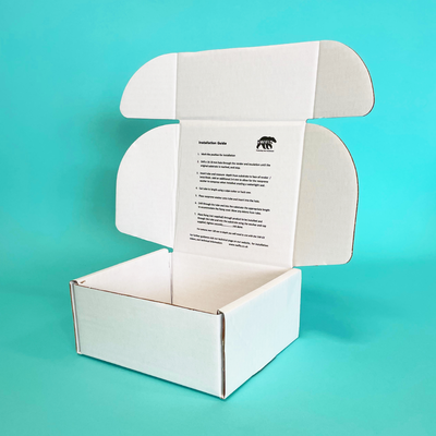 Customised Printed White Postal Boxes - 240x240x80mm