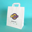Customised Printed White Tape Handle Paper Carrier Bags - 203x127x254mm - Sample