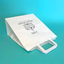 Customised Printed White Tape Handle Paper Carrier Bags - 218x120x270mm