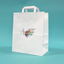 Customised Printed White Tape Handle Paper Carrier Bags - 254x140x305mm - Sample