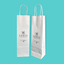Customised Printed White Twist Handle Paper Carrier Bags - 110x85x360mm
