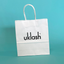 Customised Printed White Twist Handle Paper Carrier Bags - 190x80x210mm - Sample