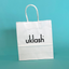 Customised Printed White Twist Handle Paper Carrier Bags - 190x80x210mm