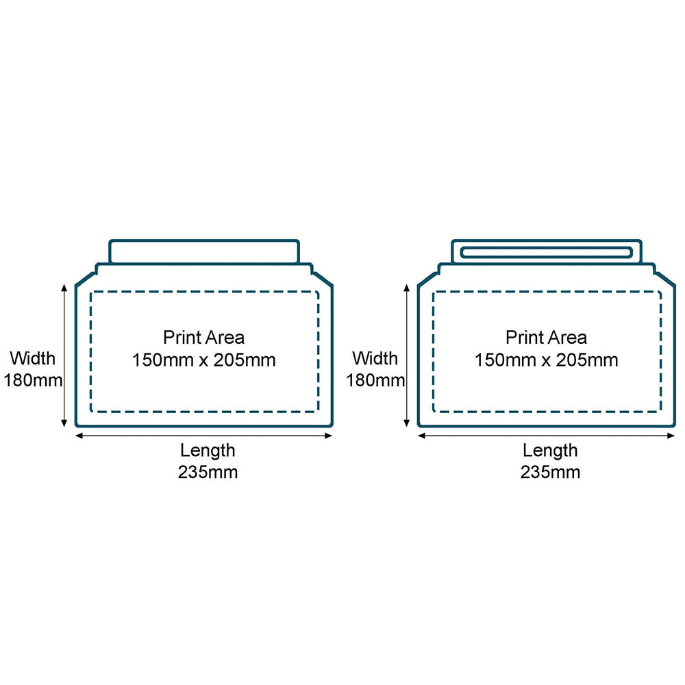 Customised Printed Cardboard Envelopes - Standard Solid Board - 180x235mm