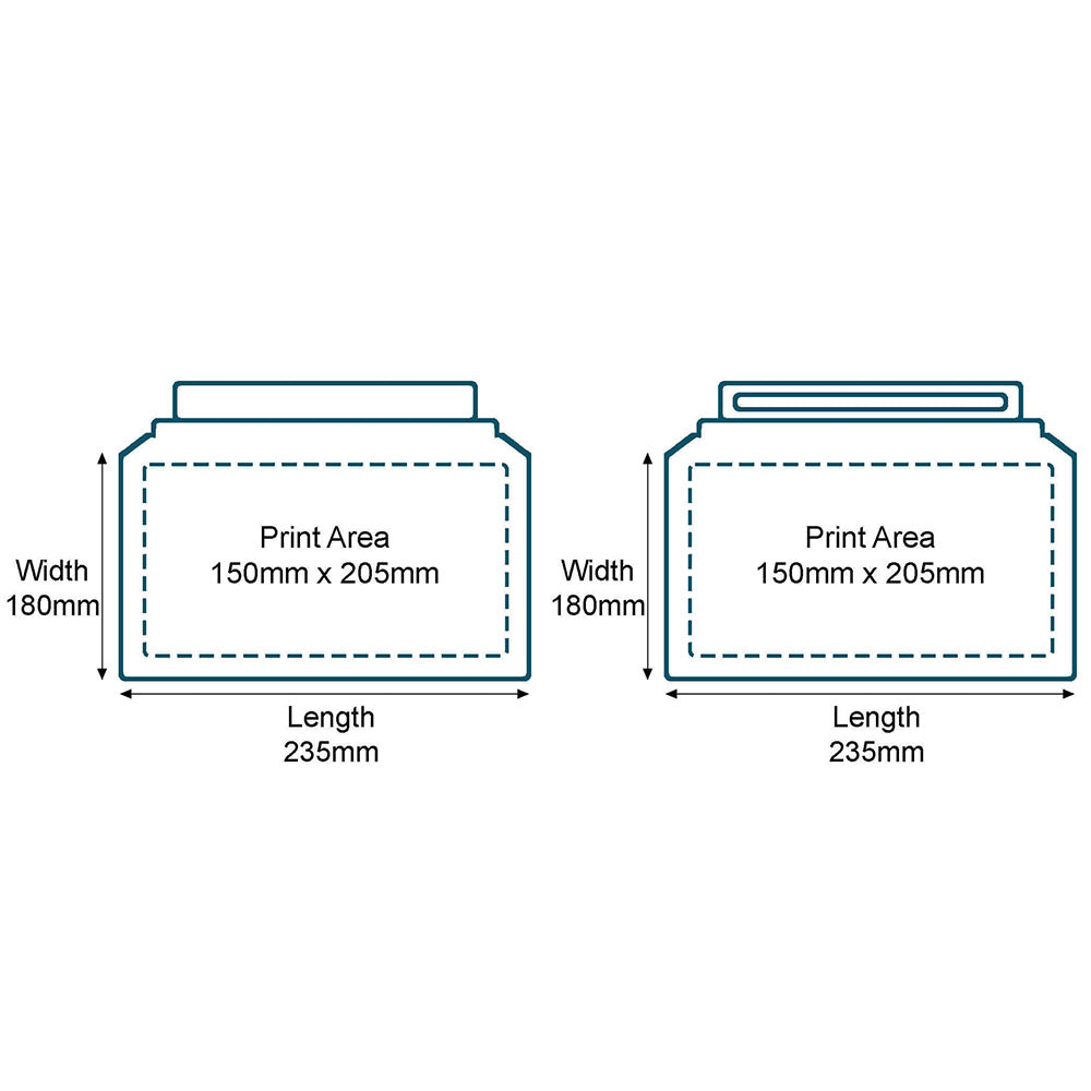 Customised Printed Cardboard Envelopes - Standard Solid Board - 180x235mm - Sample