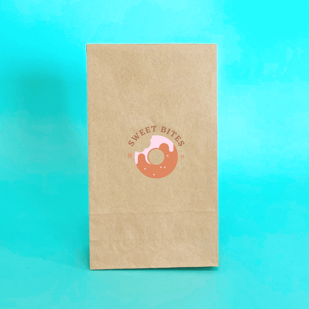 Customised Printed Brown Paper Bags - 150x65x305mm - Sample