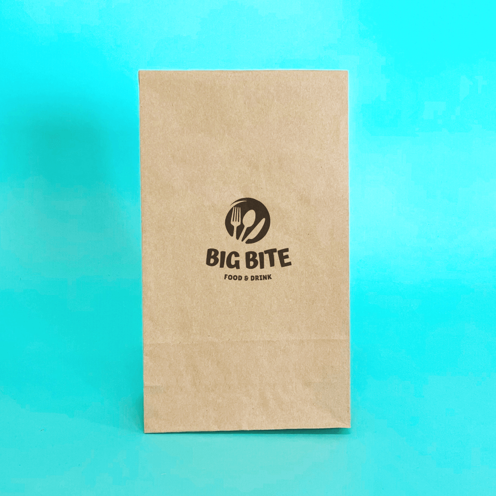 Customised Printed Brown Paper Bags - 215x90x385mm