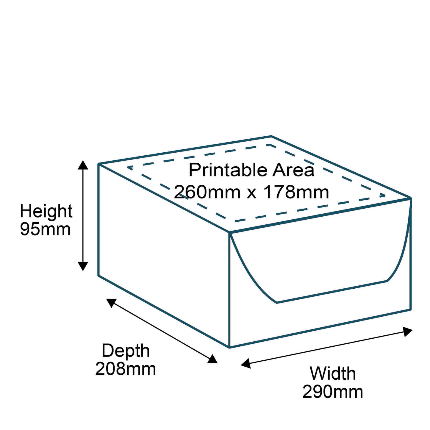 Customised Printed Brown E-Commerce Boxes - 290x208x95mm - Sample