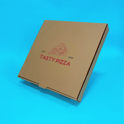 Customised Printed Brown 12 Inch Pizza Boxes - 305x305x38mm