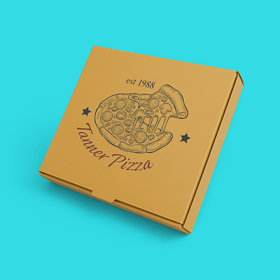 Customised Printed Brown 9 Inch Pizza Boxes - 229x229x38mm
