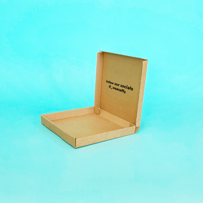 Customised Printed Brown Postal Boxes - 175x165x22mm