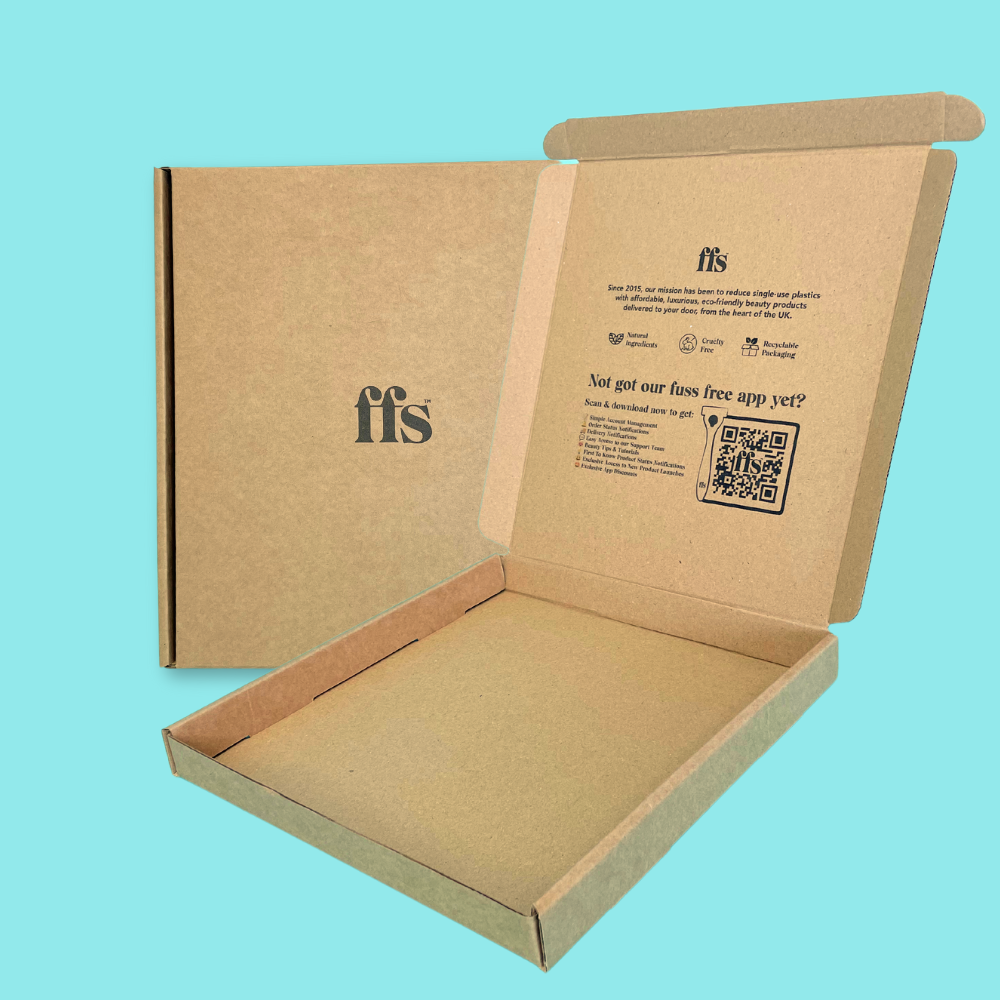 Customised Printed Brown Postal Boxes - 220x206x22mm - Sample