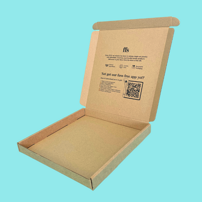 Customised Printed Brown Postal Boxes - 220x206x22mm