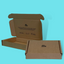 Customised Printed Brown Postal Boxes - 240x160x40mm - Sample