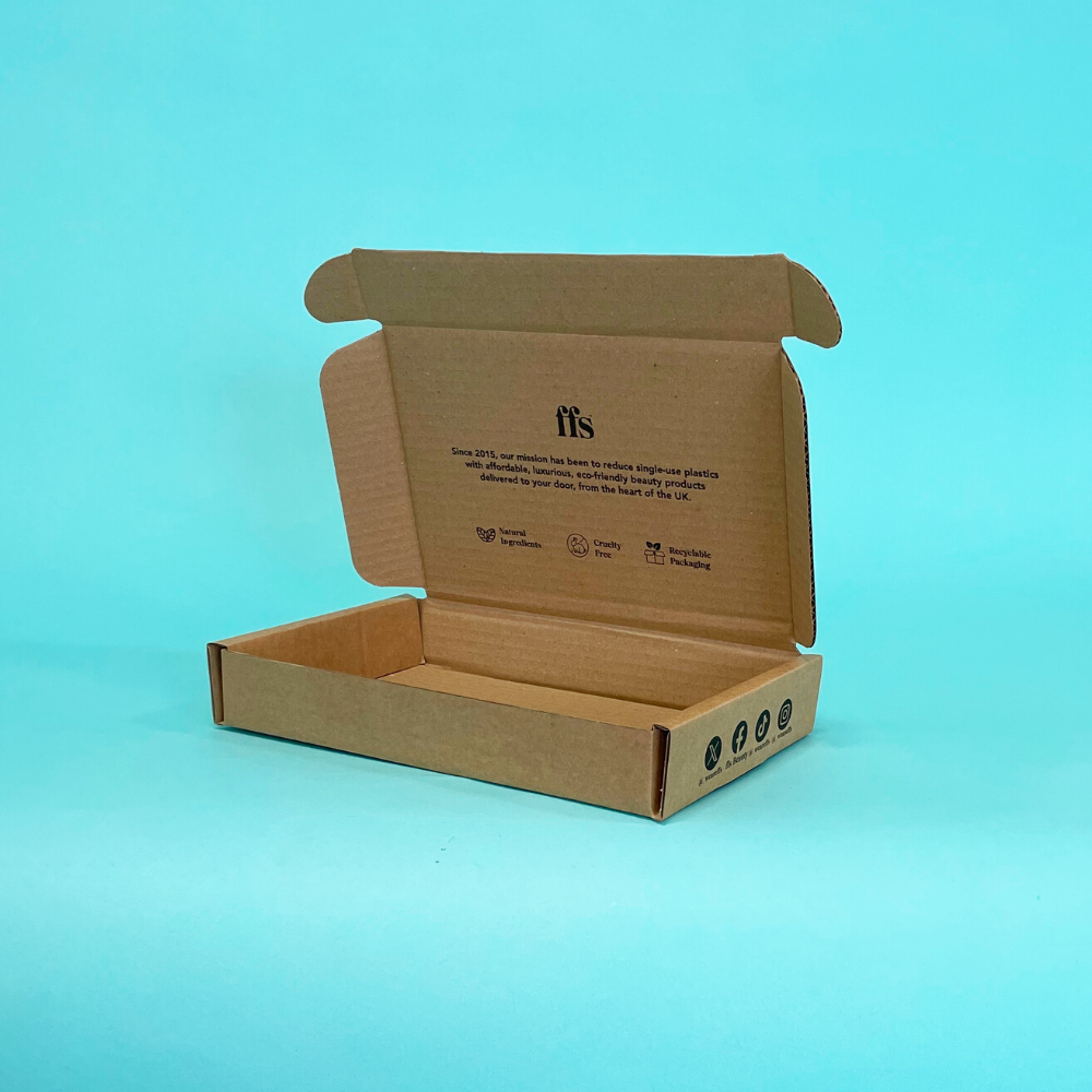 Customised Printed Brown Postal Boxes - 240x160x40mm