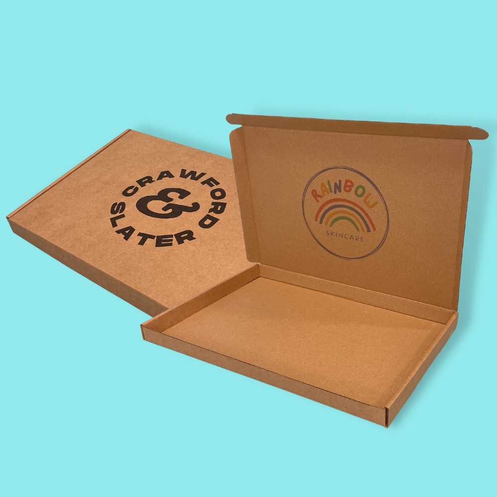 Customised Printed Brown Postal Boxes - 330x220x23mm - Sample