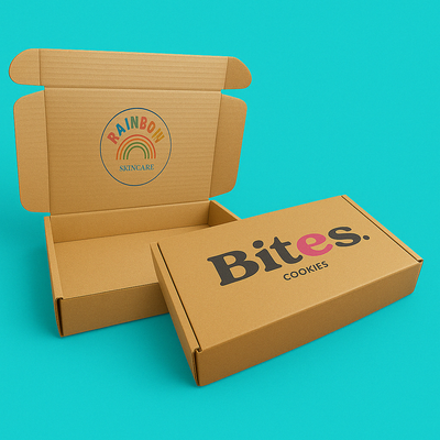 Customised Printed Brown Postal Boxes - 340x210x50mm