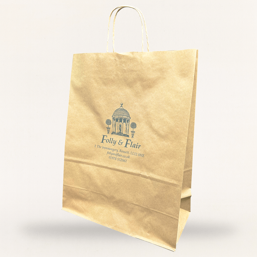 Customised Printed Premium Twist Handle Paper Carrier Bags