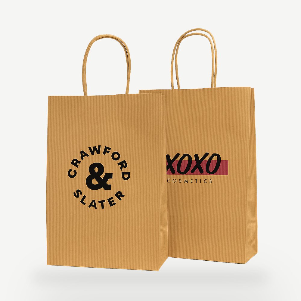 Customised Printed Premium Twist Handle Paper Carrier Bags