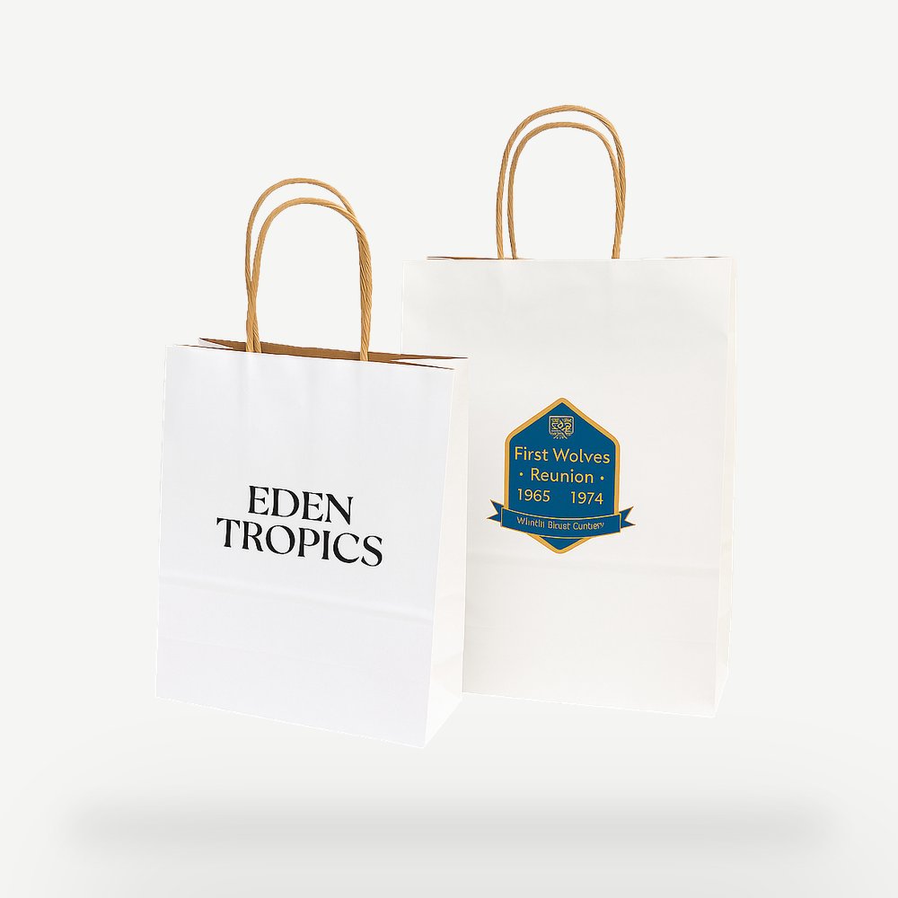 Customised Printed Premium Twist Handle Paper Carrier Bags