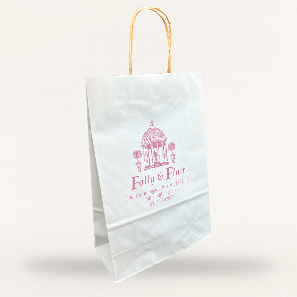 Customised Printed Premium Twist Handle Paper Carrier Bags
