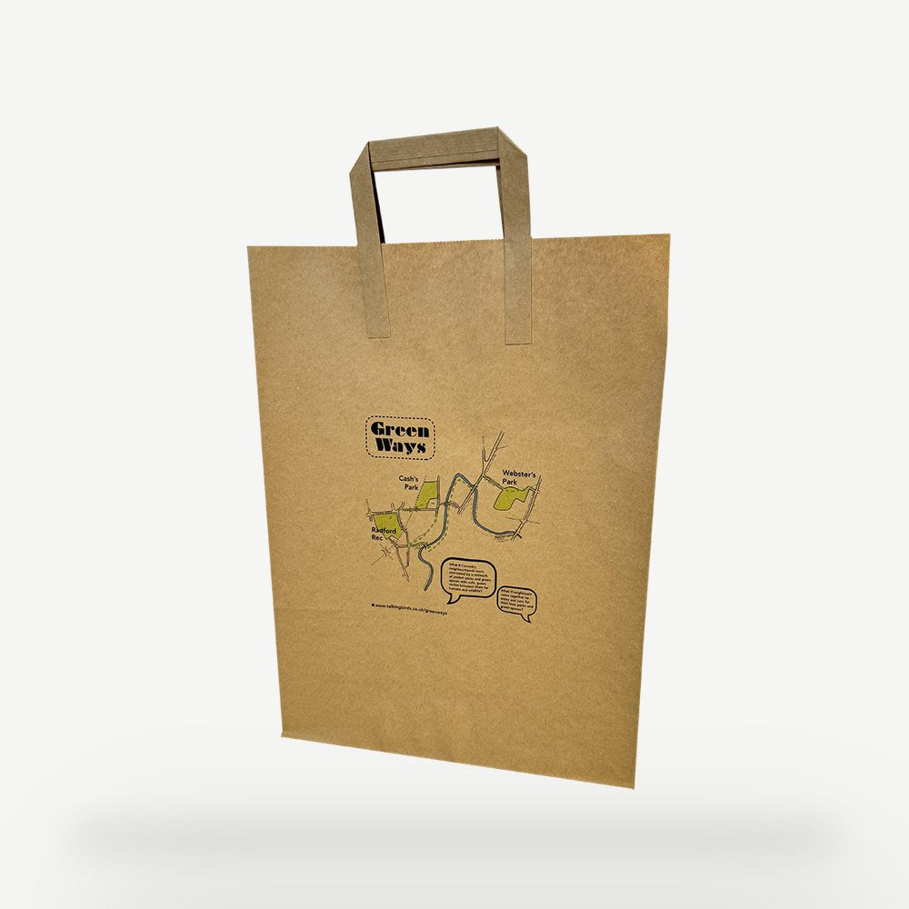 Customised Printed Tape Handle Paper Carrier Bags