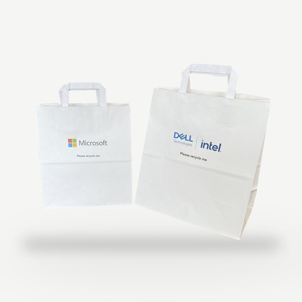 Customised Printed Tape Handle Paper Carrier Bags