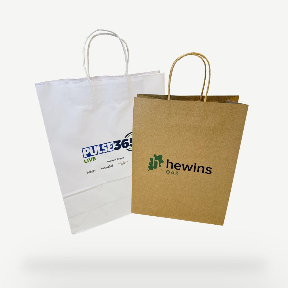 Customised Printed Twist Handle Paper Carrier Bags