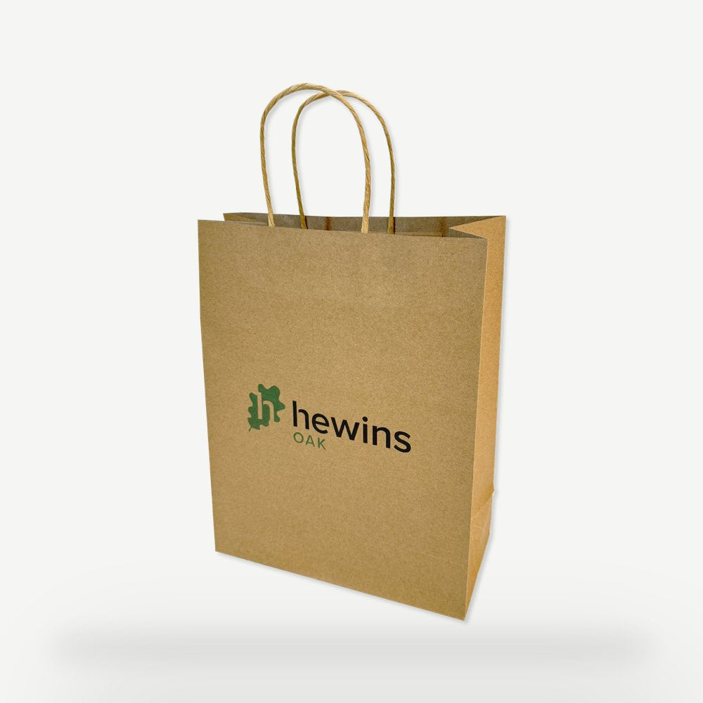 Customised Printed Twist Handle Paper Carrier Bags Printed Sample