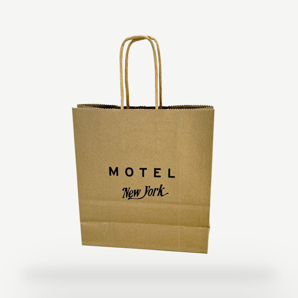 Customised Printed Twist Handle Paper Carrier Bags Printed Sample