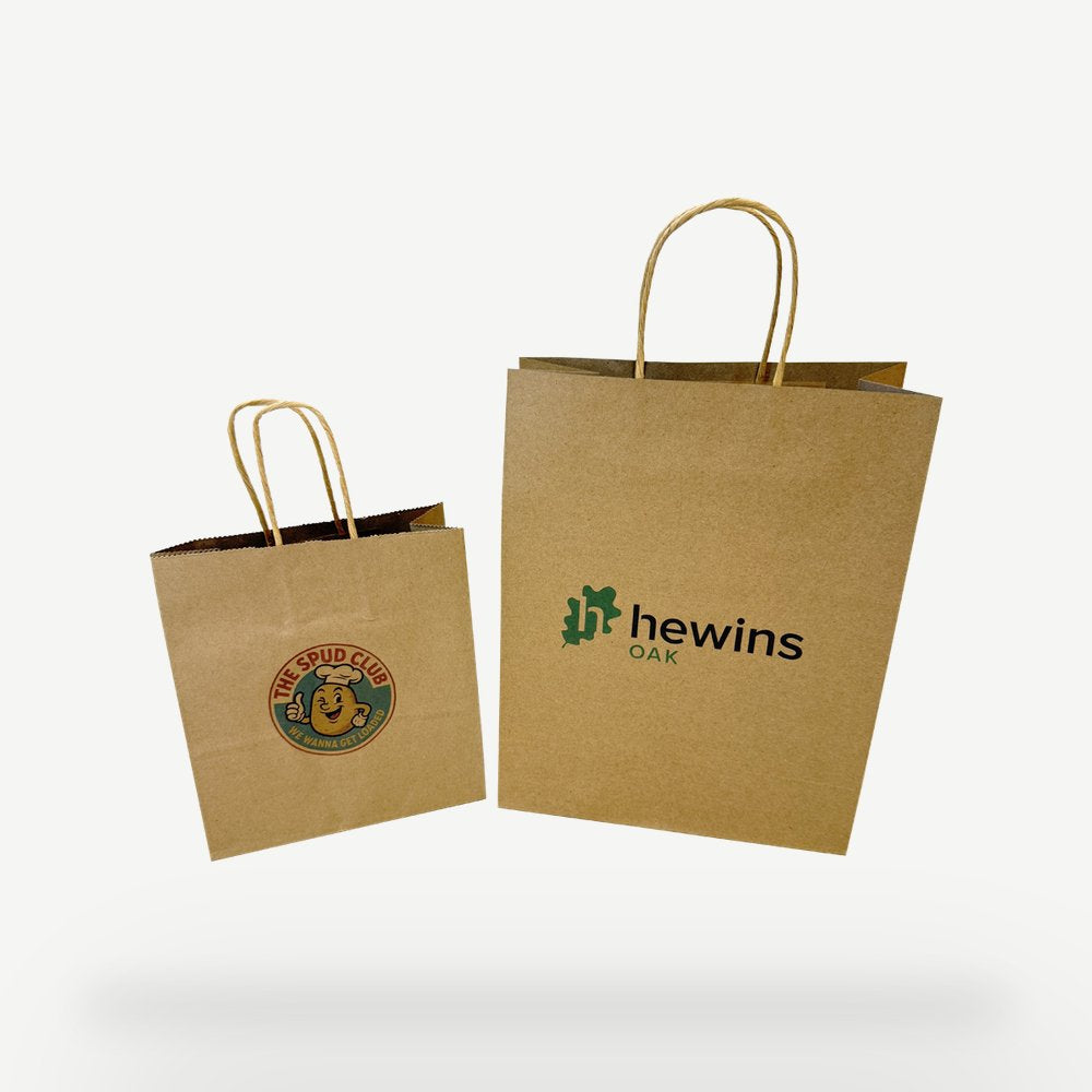 Customised Printed Twist Handle Paper Carrier Bags